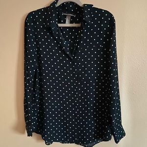 H&M Polka Dot Blouse (b&w)